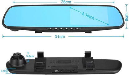 Full HD Touch Screen Rear View Mirror Car Camera DVR