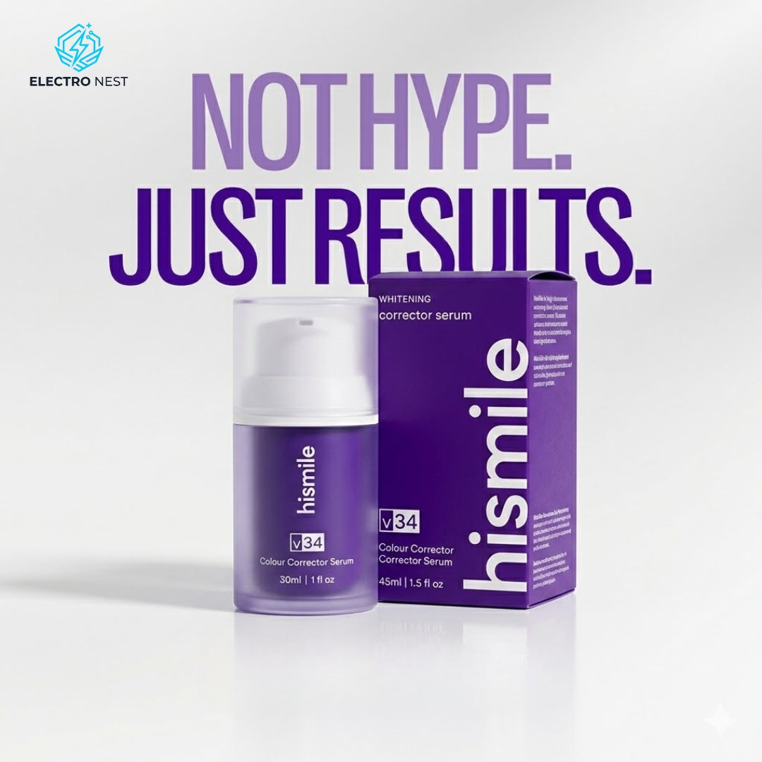 HiSmile V34 Teeth Whitening Purple Toothpaste – Color Corrector Serum for Yellow Stain Removal & Bright White Teeth
