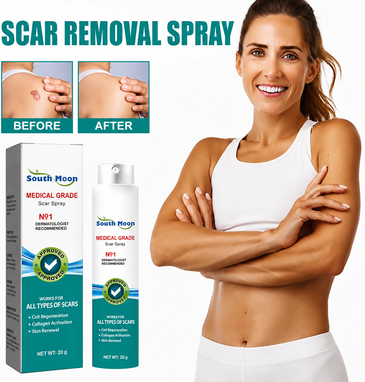 Scar Removal Spray for Face & Body – Advanced Skin Repair Formula