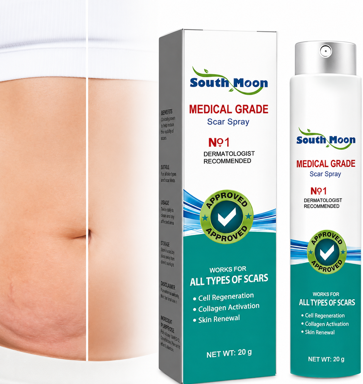Scar Removal Spray for Face & Body – Advanced Skin Repair Formula