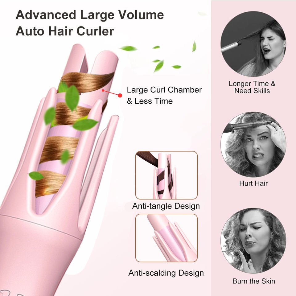 Automatic Hair Curler Stick – Fast Heat Curling Wand for Effortless Salon-Style Curls