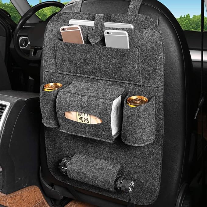 Car Seat Organizer with Multi-Pocket Storage for Travel & Everyday Use