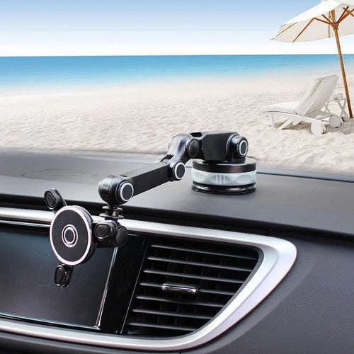 Gravity Magnetic Car Phone Holder – 360° Adjustable Universal Suction Cup Mount