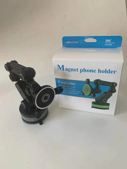 Gravity Magnetic Car Phone Holder – 360° Adjustable Universal Suction Cup Mount