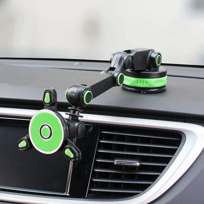 Gravity Magnetic Car Phone Holder – 360° Adjustable Universal Suction Cup Mount